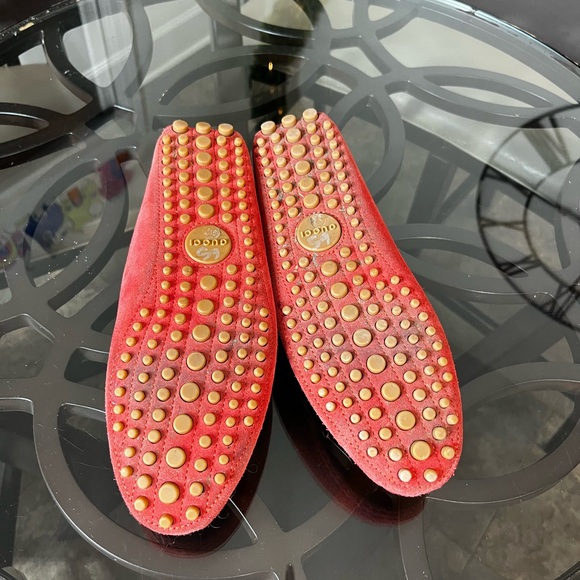 GUCCI Red Sue Horsebit Drivers Mens size 9.5 - Picture 6 of 7